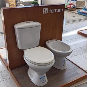FERRUM Mayo Inodoro Largo + Depósito + Bidet + Tapa
